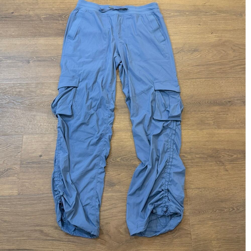 Lululemon Dance Studio Cargo Pants Blue Women's Medium Drawcord Hiking Yoga
